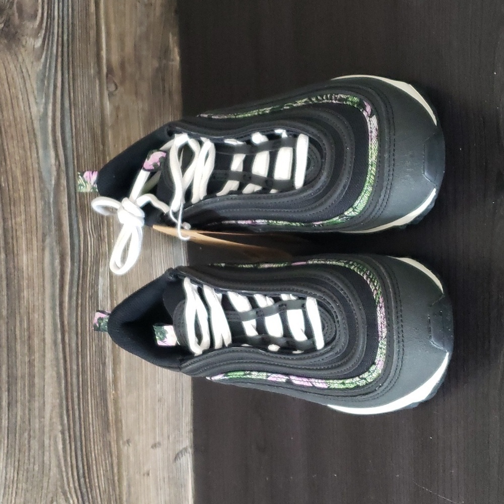 New Nike Air Max 97 Womens‎ Sneakers Size 8.5 Black Floral Casual Streetwear - Picture 3 of 9